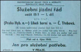 Protektorátní dráhy Čech a Moravy. Služební jízdní řád. (Praha Hybernské nádr. -) Libeň horní nádr. - Č. Třebová / říjen 1940.