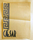 Voskovec &amp; Werich: Caesar. Bratislava, Redouta, 5.4. + 30.4. 1933.