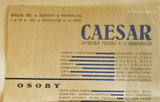 Voskovec &amp; Werich: Caesar. Bratislava, Redouta, 5.4. + 30.4. 1933.