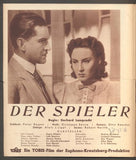 Baarová - DER SPIELER (HAZARDÉR). - 1937. Das Programm von Heute.