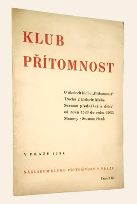 KLUB PŘÍTOMNOST. - 1934.