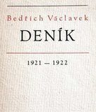 VÁCLAVEK; BEDŘICH: DENÍK 1921-1922. - 1962. Vydáno ke konferenci Václavkova Olomouc 1962.