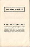 GORKIJ; MAXIM A.: O OBRANĚ REVOLUCE. - 1936. Levá fronta.