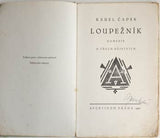 ČAPEK; KAREL: LOUPEŽNÍK. - 1920. obálka; nakladatelská značka; 3 koncové viněty (vše linoryty) JOSEF ČAPEK. /jc/