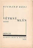 Mrkvička - BROJ; RICHARD: VĚTRNÝ MLÝN. - 1926. Obálka a úprava OTAKAR MRKVIČKA.