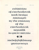 Vzorník písma - ČESKÁ UNCIÁLA. - 50. léta. OLDŘICH MENHART. Grafotechna.