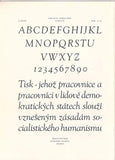 Vzorník písma - ANTIKVA VENEZIANA. - 60. léta. Grafotechna.