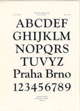 Vzorník písma - ANTIKVA VENEZIANA. - 60. léta. Grafotechna.