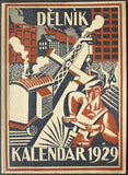 DĚLNÍK - KALENDÁŘ NA ROK 1929. - 1928. New York; časopis Obrana; il. JAN MATULKA; M. KINČNER ad. REZERVACE