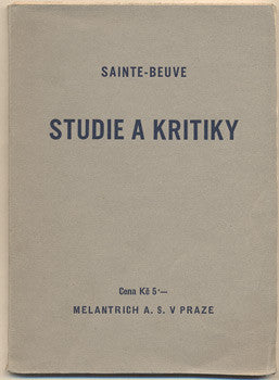 1936. Kritická knihovna. Přeložil Václav Černý.