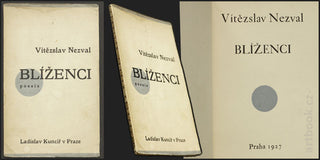 Obrtel - NEZVAL; VÍTĚZSLAV: BLÍŽENCI. - 1927 (1. vyd.). Obálka VÍT OBRTEL. /poezie/