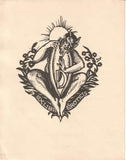 EXLIBRIS - EROTICIS. - JOSEF HODEK. Dřevoryt (wood engraving).