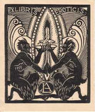 EXLIBRIS - EROTICIS. - JOSEF HODEK. Dřevoryt (wood engraving).