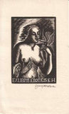 EXLIBRIS - EROTICIS. - JOSEF HODEK. Dřevoryt (wood engraving).