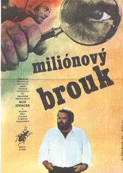 1982. Italský film. Režie Steno; hraje Bud Spencer. Autor plakátu: JIŘÍ ŠKOLNÍK. 