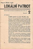 Voskovec a Werich - LOKÁLNÍ PATRIOT. - 1936; roč. II. číslo 2. Noviny Spoutaného divadla. /w/