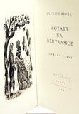 Bouda - ZEMEK; OLDŘICH: MOZART NA BERTRAMCE. - 1964. 2 celostr. litografie (ve front. sign.) a obálka CYRIL BOUDA. Podpis autora.